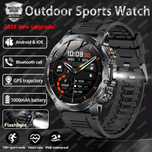 2025 New GPS Outdoor Sports Smart Watch Men AMOLED Screen NFC Flashlight Heart rate Waterproof Bluetooth Call 1000mAh SmartWatch
