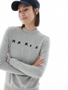 Slimming Semi-high Collar Long Sleeve T-shirt
