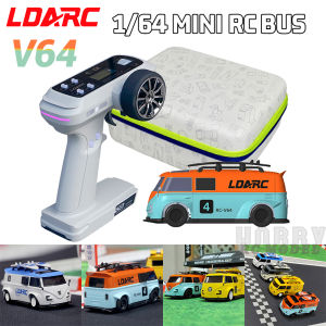 LDARC V64 1/64 MINI RC Simulated Electric Remote Control Model Car Tabletop Bus Vehicle RTR 2.4GHz Adults Childrens Toys