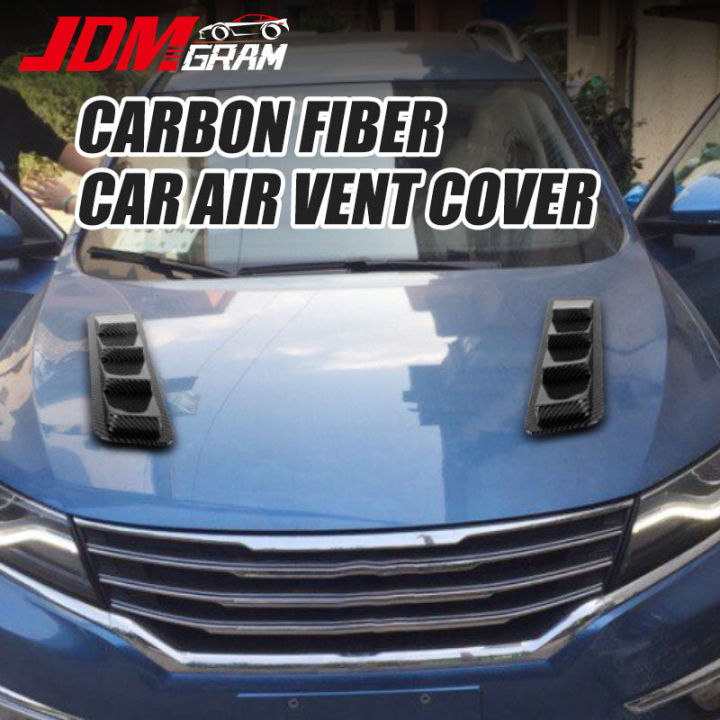 Sợi Carbon Xe lỗ thông hơi vỏ bọc trang trí ABS Phổ Tự Động nắp động cơ ...