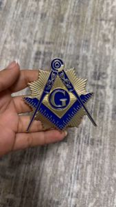 Square & Compass Sunburst Cut Out Masonic Emblem Imported