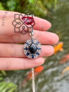 🔥จี้ไพลินสตาร์หลังเบี้ยสตาร์ อัญมณีของแท้บ่เก่าพลอยหายาก สินค้าเป็นของแทเมีใบรับประกัน