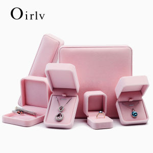 Oirlv Velvet Ring Box Classical Earring Necklace Bangle/Bracelet Case Jewelry Gift Box for Wedding Jewelry Display Storage Box