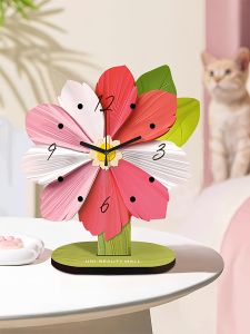 Đồng Hồ Trang Trí Bàn Tĩnh Lặng Nghệ Thuật Hoa Mới 2025 Sang Trọng Nhẹ Nhàng Cao Cấp Phòng Khách Lối Vào Nhà Trang Trí Đồ Dùng