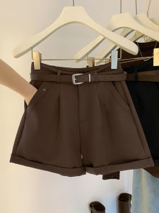 AMILUCK | High Waist Suit Short Pants Womens Fashionable Loose Casual A-Line Wide Leg Pants Autumn New Style Versatile Slimming