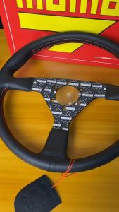 Stir Racing MOMO Montecarlo Leather Flat 14 inch Premium Universal