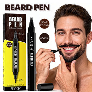 Beard Filler Pen Men Beard Dye Pen Waterproof 2in1 Shaping Pen Portable Temporary Dyeing Moustache Coloring Pens Double Head