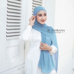 ELZAHRANA HIJAB Terbaru - Pashmina Inner Ceruty Babydoll - Pasmina Ciput Polos Panjang 200 cm