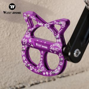 WEST BIKING แป้นเหยียบแฟชั่นกันลื่นรูปแมวแป้นเหยียบอลูมิเนียมลูกปืน3ตัวแป้นจักรยานเสือหมอบ MTB หลากสีกันลื่นอะไหล่จักรยานอเนกประสงค์