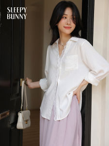 Lace Trimmed Sweet Summer White Shirt