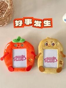 Original Plush Card Holder for Couples CP Combination Photo Pendant Small Card Polyester Material Document Organizer