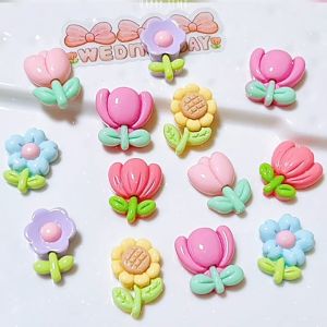 JT Garden C030 เรซิ่นรวมดอกไม้ 3D (เรซิ่นเปล่า ไม่แถมตัวติด) เรซิ่นดอกไม้ อุปกรณ์ตกแต่ง งาน DIY แต่งเคสโทรศัพท์ งานฝีมืออื่นๆ พร้อมส่งจากไทย คละแบบ 10 ชิ้น