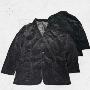 AA11 Jacket เสื้อแจ็คเก็ต ลำลองผ้ากำมะหยี่ ดำสนิท รอบอก 46 สภาพดี