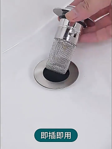 Nút Chặn Thoát Nước Có Lưới Lọc Ngăn Mùi & Lọc Rác Bồn Rửa Mặt Lavabo 2in1 Lắp Đặt Dễ Dàng