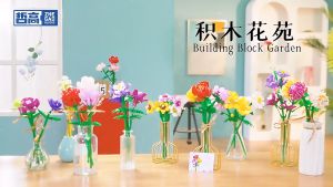 Flower Blocks Building Brick For Girl Bouquet Valentine Convo Gift Flower Blocks Gift 2023 New Design Trending Toys