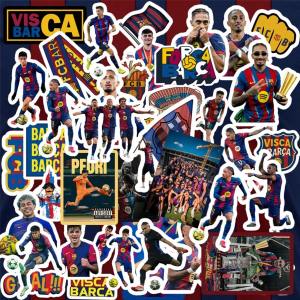 Panini | 50pcs FC Barcelona Themed Stickers Set – VISCA BARCA Gavi Pedri Raphinha Yamal Cubarsi