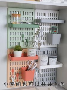 Penganjur Pegboard baru DIY Wall Board Wall Shelf aksesori NEW Pegboard Organizer DIY Wall Board Wall Shelf Accessories Hanger Board For Office Kitchen Wall-Mounted Shelf Dinding Pegboard