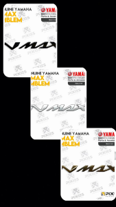 YAMAHA GENUINE NMAX EMBLEM BLACK GOLD SILVER FOR NMAX V1 / NMAX V2 / NMAX V3