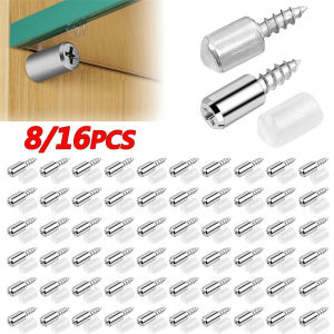 【Bella Room】 16Pcs Household Cross Self Tapping Screw Cabinet Wardrobe Shelf Partition Bracke with Rubber Non-Slip Sleeve