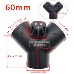 Ống Dẫn Khí Nóng Cho Ô Tô Khớp Nối Chữ Y Đầu Nối Ống Xả 60mm/75mm Có Thể Đóng Mở Kép Điều Chỉnh Được Dành Cho Máy Sưởi Đỗ Xe Webasto Diesel