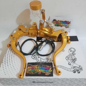HANDLE MASTER REM AEROMOTIVE ARM-630 GARUDA TYPE RADIAL CYLINDER FULL CNC 1SET KANAN KIRI KOPLING + 1KABEL SWITCH MASTER REM &1KABEL SWITCH LAMPU KIRI +SELANG PSI 95CM UNIVERSAL SATRIA FU/ VIXION/ NINJA/ AEROX/ SONIC/ MIO/ VARIO/ RX KING/ SCOOPY/ FINO DLL