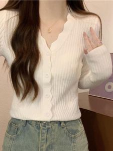 Thin V-Neck Long Sleeve Knit Cardigan For Women Spring and Autumn