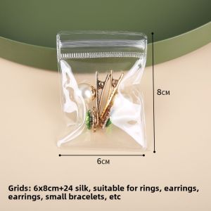 Anti-Oxidation Jewelry Bag Self-Sealing PVC Transparent Case for Jadeite And Earrings Storage Fashion Accessories Organizer