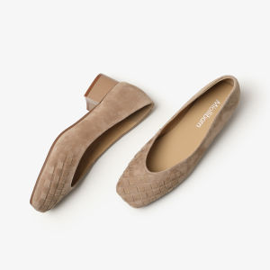 MIOLLIBARN | Soft Leather Summer Granny Shoes Mid-Heel