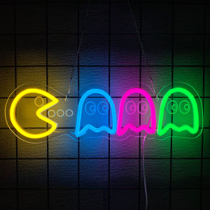 Game Neon Sign For Wall DecorLight Up Sign For Gaming RoomMan Cave DecorationBirthday Halloween Christmas GiftUSB Powered