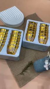 Gelas cucing Air zamzam 1lusin cangkir minum kaca Oleh oleh haji Umroh