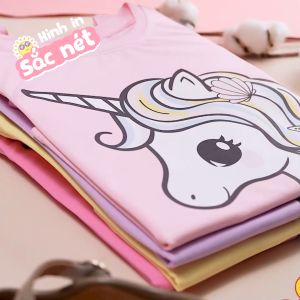 Đồ bộ bé gái tay dài mùa thu Kỳ Lân Unicorn Bomines thun cotton cho bé gái từ 3- 10 tuổi 12- 30kg DBTUNICORNSAOBIEN