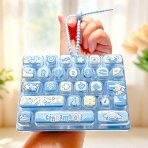 Bandai | 26 Keyboard Decompression Toy Keychain Pendant Ornaments Bag Pendant Small Toy Pendant Cute Decompression Relaxation Toy Gift