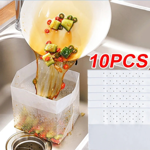 10pcs Drain Anti-block Garbage Bag / Disposable Kitchen Strainer Sink Garbage Net / Kitchen Sewer Filters Cleaners / Self-standing Drain Bags Sink Sewer Filters Mesh