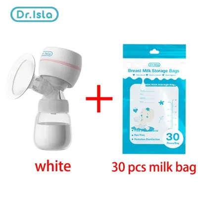 Dr.Isla electric breast pump Rechargeable Portable fully automatic cordless electric pump for breastmilk Newborn breast milk BPA Free LED Display electric Breast Pump with Bottle Silent Massage EB11