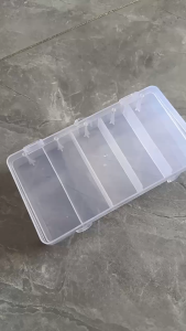 5 Compartment Mini Fishing Tackle Box Transparent Hook Lure Storage Box Ready Stock