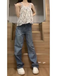 🔥Fran🔥 blouses women new style 2025 women square neck chiffon floral vest summer new sleeveless Top trend