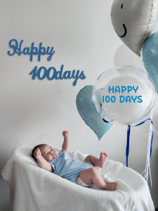 Dragon Baby 100 Days Photo Prop Balloon Decoration Boy Girl Full Moon Baby Scene Heart Shaped Aluminum Foil Balloon Birthday Gift