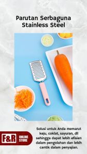 Alat Parut Stainless Steel Parutan Keju Cokelat Wortel Kentang Sayur Grated Cheese 21Cm Serbaguna