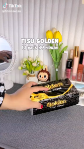 Tissue Wajah Golden Embossed 180 Helai Paket 10 Pack Tisu Murah Facial