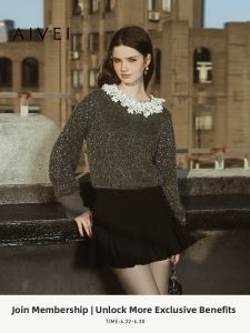 AIVEI | Autumn Japanese Cute Sweater Knitted Top Glitter