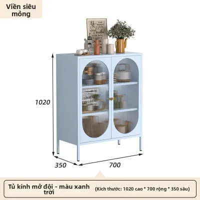 DIBIOU | Tủ Sách Trẻ Em Bằng Thép Với Cửa Kính Dung Lượng Lớn