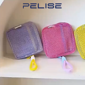 Pelise Sanitary Mesh Makeup Bag Set - Travel Pouch With Straps Zipper Organizer For Cosmetics Skincare And Daily Accessories Portable Storage