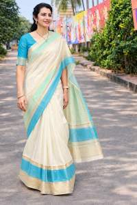 Taara luxe pure peral white |cotton handlooms saree with yellow border soft and easy to drape||crlebraty inspired ||🌸✨