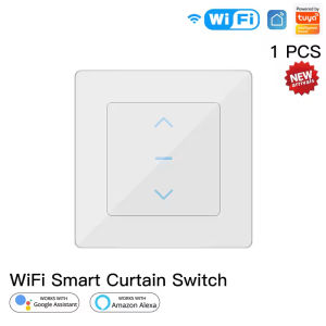 MOES | MOES Tuya WiFi Smart Curtain Touch Switch for Motorized Curtains and Roller Blinds Work with Smart Life App Alexa Google Home