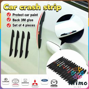 KLIMO 4pcs Car Door Anti-Collision Strip Rearview Mirror Sticker For Mazda Toyota Honda Mitsubishi