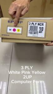 HIGH QUALITY AAA Form 3ply 2up Color WPY NCR Computer Form ( White / Pink / Yellow ) 250 FANS Half Page / Half Cut Computer Paper **Quality And Image Guaranteed**
