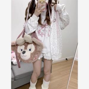Sweet Cat Print Floral Thin Zipper Hooded Cardigan Loose Fit Female Autumn Fashion Cute Subculture Japanese Style Outerwear