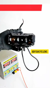 12/24 Volt Lampu Tembak Led Laser / Lampu Sorot Laser  SQL 3 Mata Plus Kipas  2 Warna hi Low 60 Watt Lampu Tembak Motor Mobil 3 Mata Lensa Putih kuning