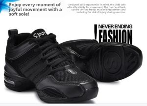 New Womens White Mesh Dance Shoes Spring Summer Soft Bottom Medium Heel Breathable Fitness Dance Square Dancing Shoes