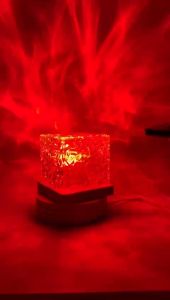 LAMPU HIAS PROYEKTOR RGB TRANSPARAN USB + REMOT AKRILIK 220 VOLT / DYNAMIC ROTATION WATER RIPLLE